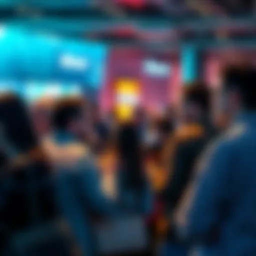 Group of people discussing cryptocurrency at the BitMart Minsk Meetup, showcasing engagement and networking in a lively atmosphere