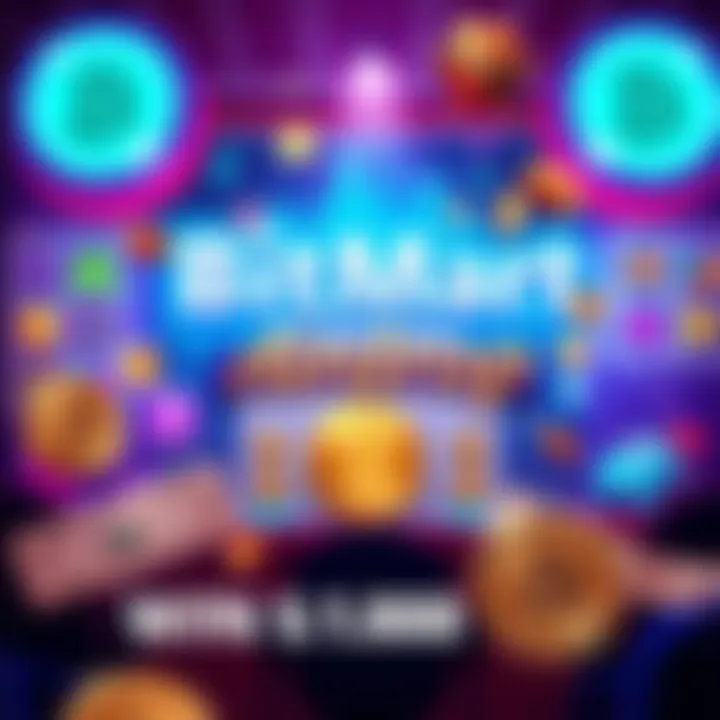 Colorful promotional graphic announcing the BitMart airdrop with crypto symbols and rewards