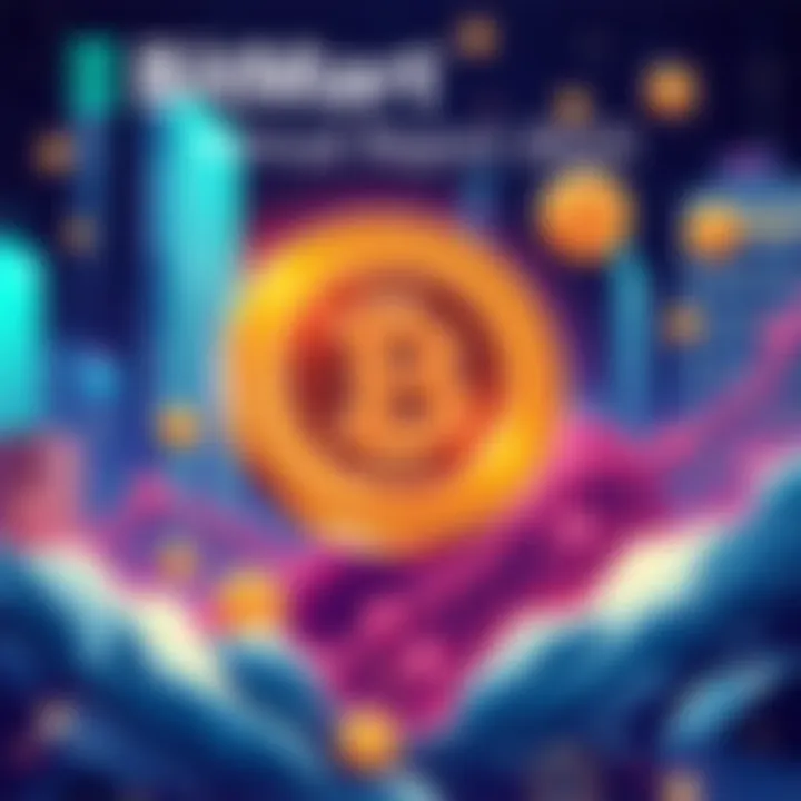 Cover illustration of BitMart's 2025 Annual Report featuring top tokens, trading trends, and cashback offers.