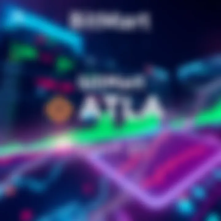 Graphic showing BitMart's launch of Atleta Network (ATLA) trading with a focus on the ATLA/USDT pair and the March 27 date.