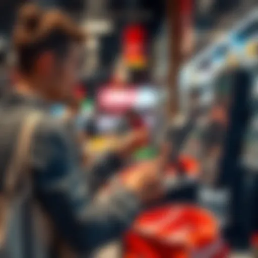 A shopper pays at a register using the BitMart Card, showcasing its ease of use in digital payments.