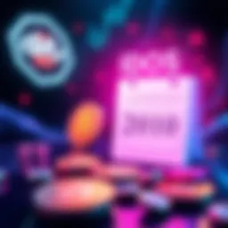 Graphic showing BitMart's announcement of the idOS coin listing date with a calendar and digital currency symbols