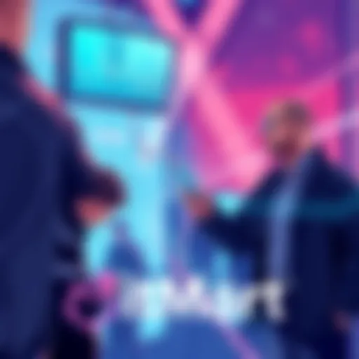 Illustration showing BitMart's superior liquidity in BTC and ETH markets with traders engaged in seamless transactions.