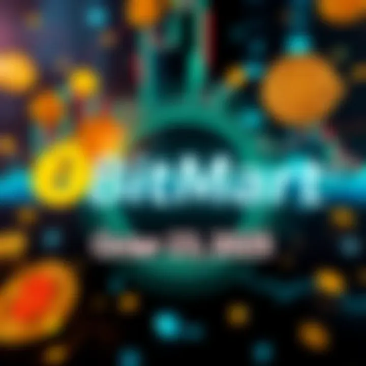 A digital graphic showcasing the BitMart logo with the aPriori (APR) logo, highlighting the listing date of October 23, 2025, surrounded by symbols of cryptocurrency such as coins and charts.