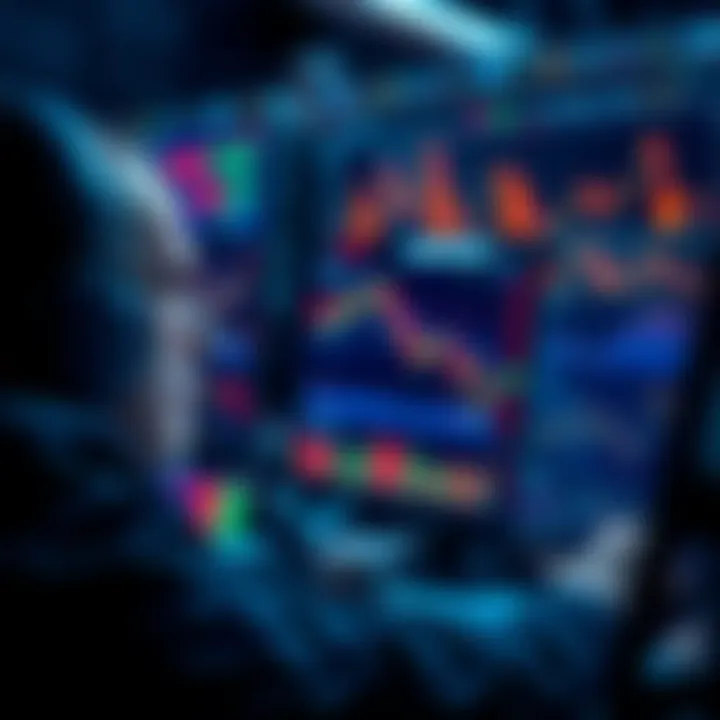 A trader analyzing market trends on BitMart, focusing on charts and graphs to make profitable decisions