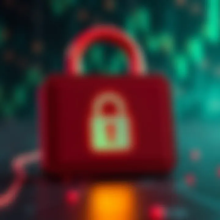 An image showing a digital wallet with a lock symbol, representing missing funds after a Bitstamp account termination.