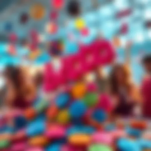 A colorful display of Bitto magnets with friends enjoying a fun community event