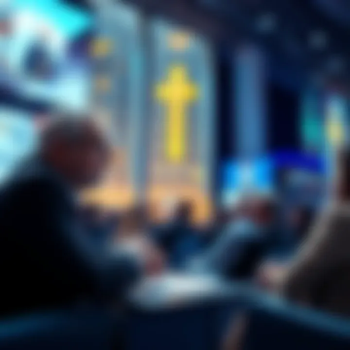 Bitwise CEO speaking at a conference about the future of cryptocurrency on Wall Street