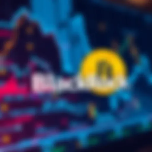 BlackRock logo alongside a Bitcoin symbol on a digital background