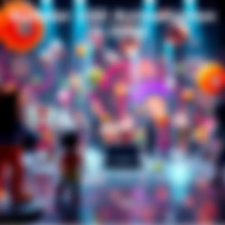 Blender 3D Animation Showcase A vibrant scene displaying innovative 3D animations created with Blender, featuring colorful characters and dynamic visual effects, illustrating creativity in digital storytelling.