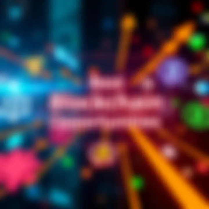 A visual representation showing different blockchain logos and icons with arrows pointing to potential growth areas.