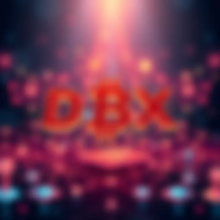 Blockchain with DEX Symbols An illustration showing multiple blockchain symbols connected by lines, representing perpetual decentralized exchanges and liquidity flow.