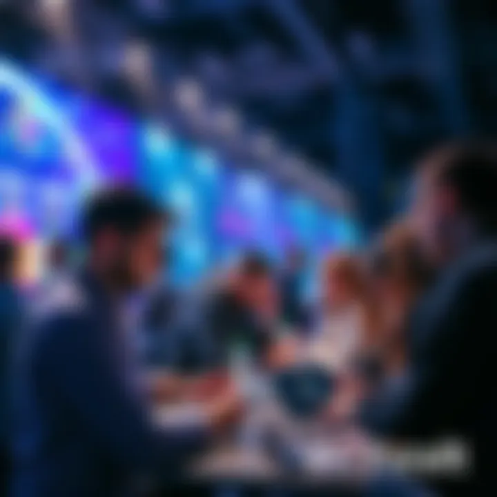 Participants working together at a blockchain hackathon, sharing ideas and collaborating on projects