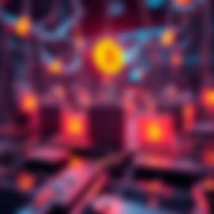 A conceptual illustration showing secure blockchain infrastructure with padlocks and digital currency symbols, highlighting the importance of MEV-resistance for trust and security in finance.