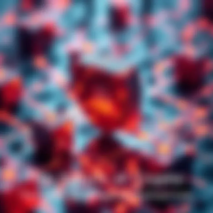 A visual representation of blockchain technology, showing interconnected blocks symbolizing data security and transparency in financial transactions.