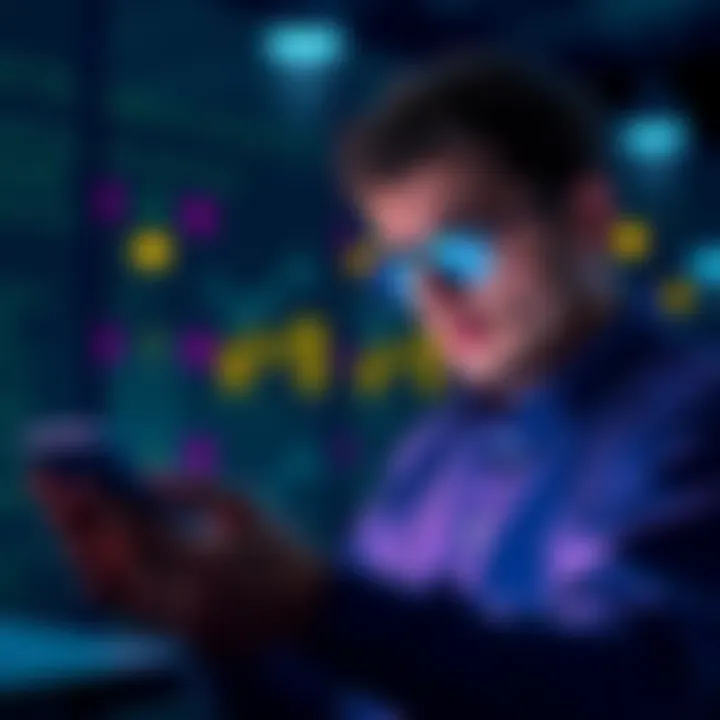 A person checking their email for updates on BlockFi distributions, looking concerned about potential scams.