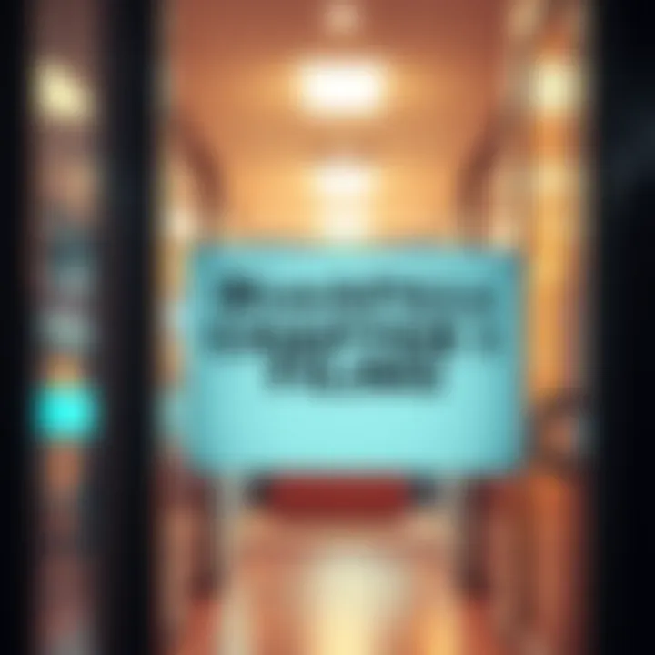 BlockFills Chapter 11 Filing BlockFills office with a sign announcing voluntary Chapter 11 filing on the door, suggesting a business recovery effort