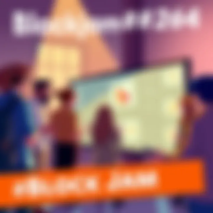 BlockJam #264 Insights An illustrated discussion scene showing people engaging over BlockJam topics with features highlighted on a screen.