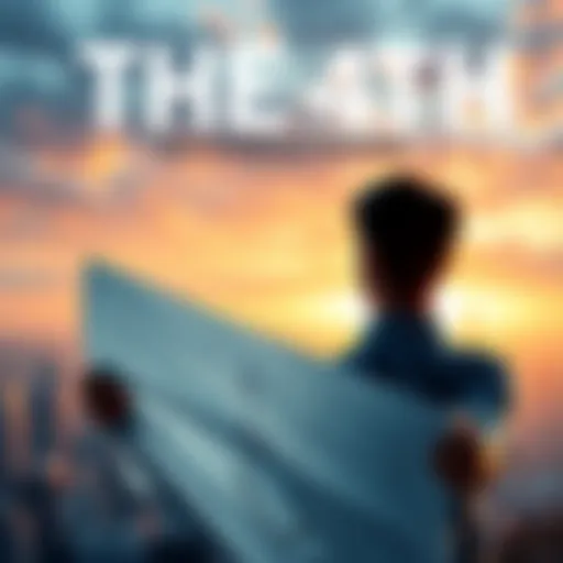 A person holding a blueprint with a city skyline in the background, symbolizing control over their future