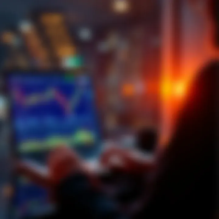 BNFCR Tax Implications on Binance Futures A person reviewing financial charts on a laptop while analyzing cryptocurrency trading data related to BNFCR accounts and tax implications in the EU.