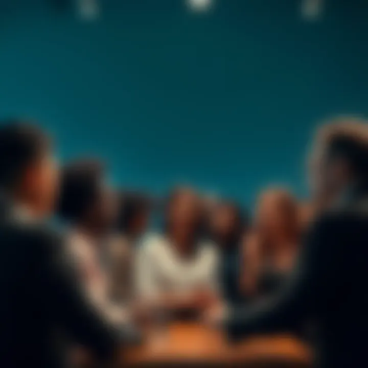 Bold Words in Conversation A group of people engaged in a lively discussion, using expressive gestures and strong language to convey their emotions.