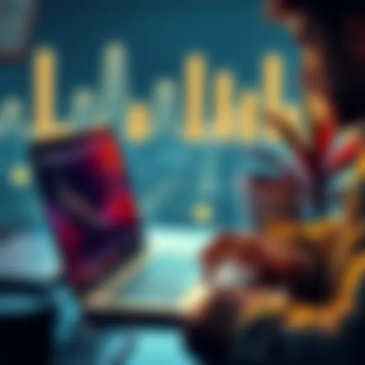 Borrowing Against Crypto A person reviewing cryptocurrency assets on a laptop while considering loan options.