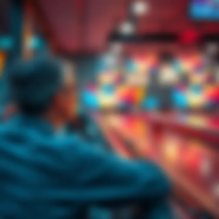 Bowling frustration A player looks disappointed while waiting for opponents in a bowling game