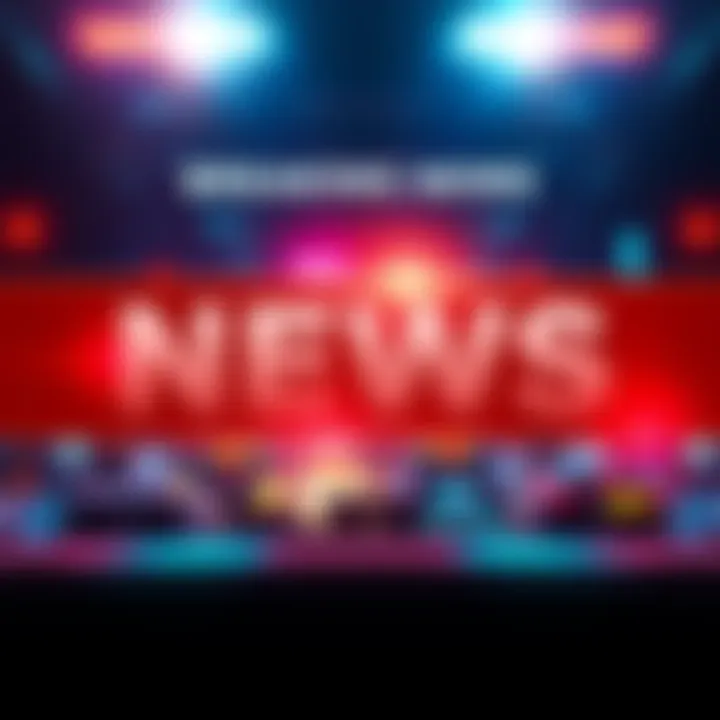 Breaking News Graphic A news headline banner highlighting recent significant developments with a bold design and attention-grabbing colors.
