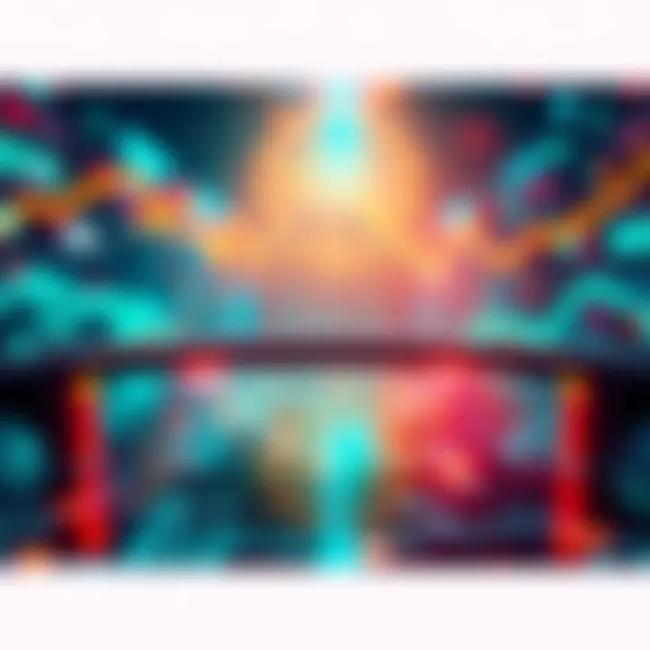 A digital representation of assets being transferred between different blockchain networks with a bridge icon connecting them.