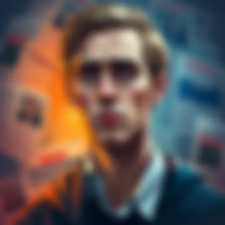 Bill Browder's teenage son depicted with a concerned expression, surrounded by news articles about sanctions and cryptocurrency issues.