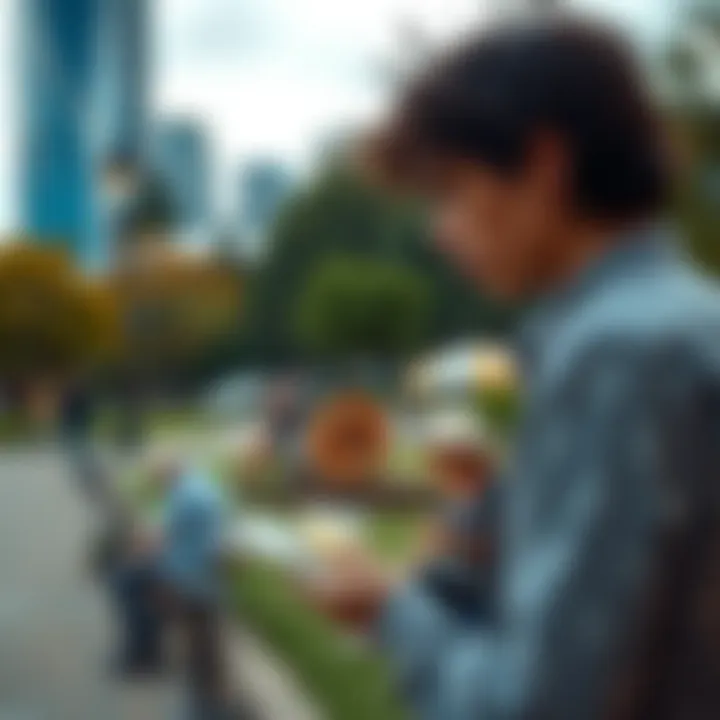 A person exchanging cash for Bitcoin in a public park in Brisbane, highlighting safety and community.