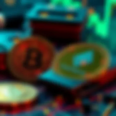 A visual representation of exchanging Bitcoin for Monero, featuring logos of both cryptocurrencies and a digital wallet graphic.