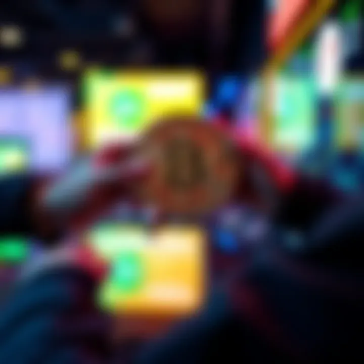 A person exchanging Bitcoin for Tether at a digital platform