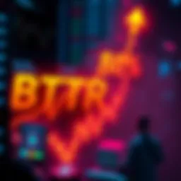 Chart showing a 300% increase in BTR token price with trader reactions