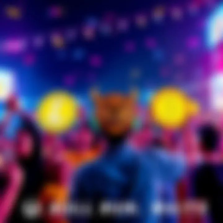 People celebrating a bull run in cryptocurrency, holding Litecoin and Dogecoin symbols, with bright colors and a hopeful atmosphere.