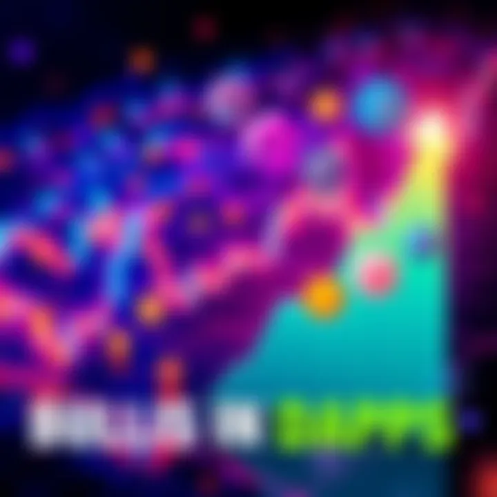 A graph showing the rise in investment in dapps with symbols of cryptocurrencies around it, indicating growing market interest.