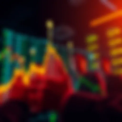 A graph showing upward trends in stock prices with optimistic investors in the background