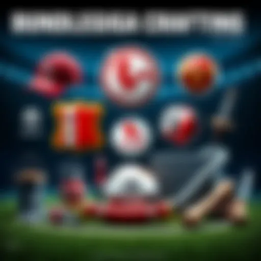 Graphic showing limited and rare crafting items related to Bundesliga football, with team logos and crafting tools depicted