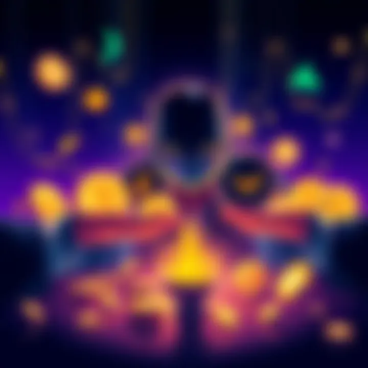 Illustration showing multiple cryptocurrency wallets and a large holder discreetly acquiring assets, with symbols of profit and strategy highlighted.