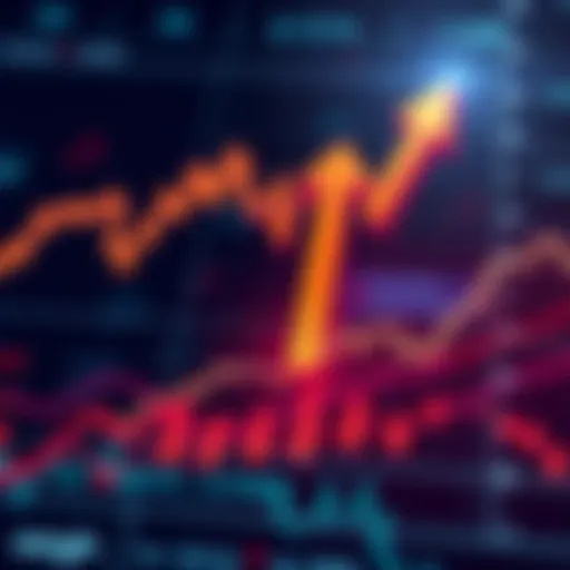 Chart showing business valuation shifts with upward and downward arrows indicating market response