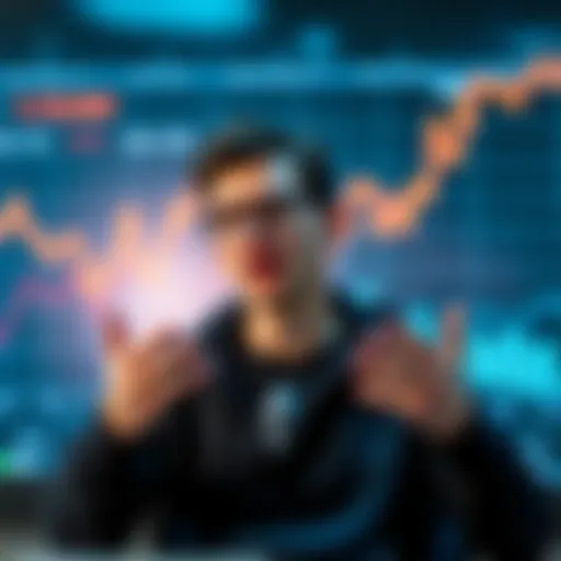 Vitalik Buterin speaking about Ethereum's future and its value, with charts and graphs in the background showing market trends.