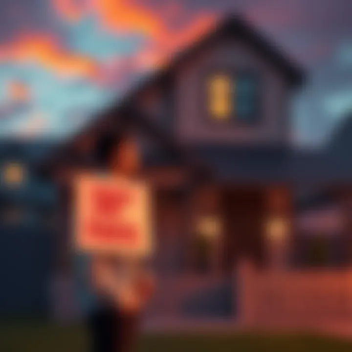 A thoughtful buyer stands in front of a property with a sign that indicates a 50th parcel purchase, pondering rent boost changes.