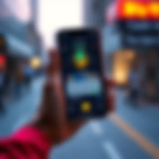 A person holding a smartphone showing the Cash App interface ready to buy Solana cryptocurrency.