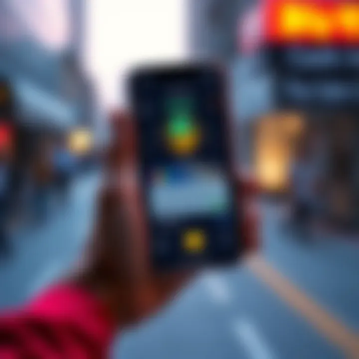 A person holding a smartphone showing the Cash App interface ready to buy Solana cryptocurrency.