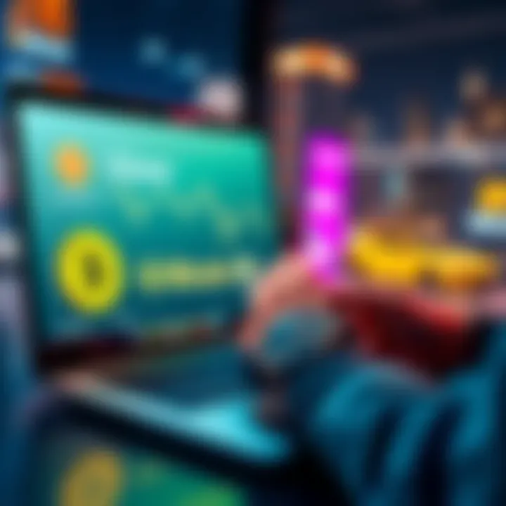 Buying Bitcoin in Europe A person examining Bitcoin options on a laptop with the logos of Binance and Kraken displayed on the screen.