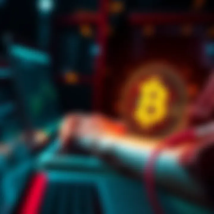 A person using a laptop to buy Bitcoin through an alternative platform with a credit card