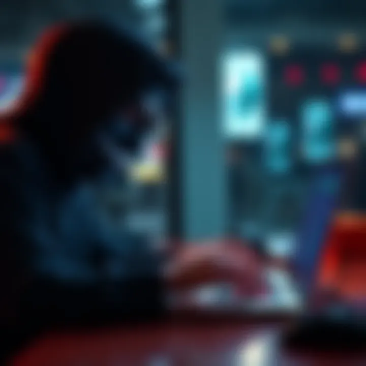 A person using a laptop to buy Ethereum with privacy tools