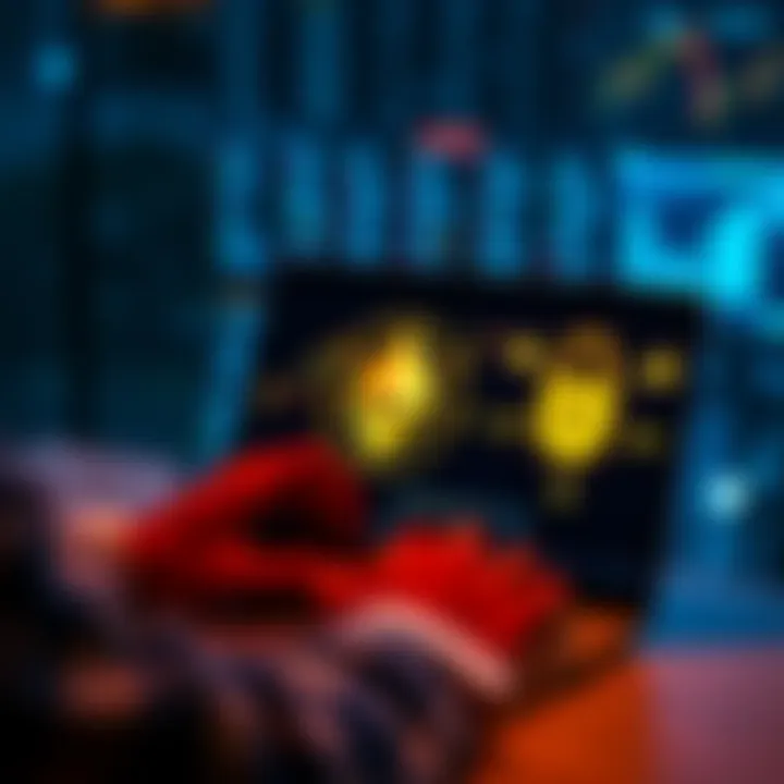 A person using a laptop to buy Monero on a cryptocurrency exchange, showing a digital wallet and security symbols representing privacy concerns.