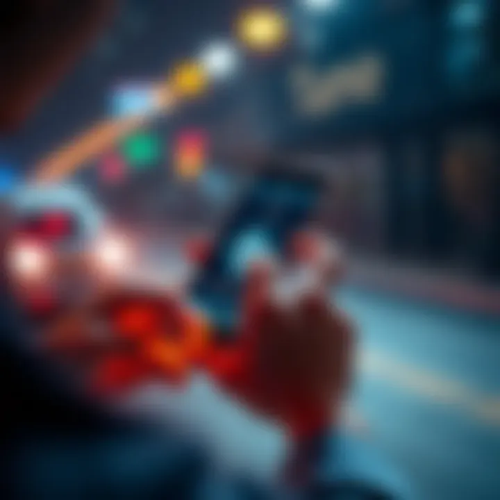 A person using a smartphone to buy Monero with various cryptocurrencies like BTC, ETH, and SOL on Tristero's platform