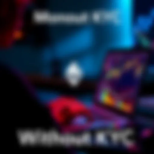 A person using a laptop to buy Monero cryptocurrency through a peer-to-peer exchange without KYC requirements